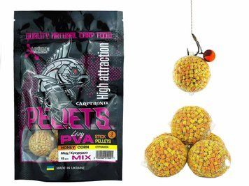 Готові ПВА стіки Lazy PVA Stick-Pellets Мед/Кукурудза 15шт CTPVAHCN фото