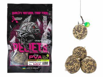 Готові ПВА стіки Lazy PVA Stick-Pellets Тигровий горіх/Конопля 15шт CTPVATNH фото