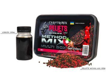 Пелетс Multi BOX Метод Мікс + Ліквід (Кальмар/Журавлина) FLUORO CTMMBSQCRB фото