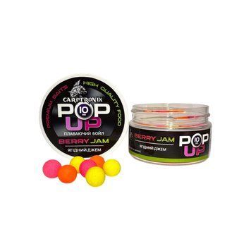 Плаваючі бойли Pop-up 10 мм Ягідний джем багатокольоровий мікс CTPOPBRJ10 фото